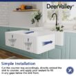 DeerValley Eclipse Farmhouse apron front 33.07-Inches x 17.91-Inches Porcelain Double equal bowl Kitchen Sink