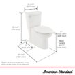American Standard Clean White Elongated Chair height Soft Close 2-piece Toilet 12-in Rough-In WaterSense 1.28 GPF