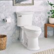 American Standard Esteem VorMax White Elongated Chair height Soft Close 2-piece Toilet 12-in Rough-In WaterSense 1.28 GPF