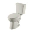 Project Source Pro-Flush Oyster Dual Flush Elongated Chair height 2-piece Toilet 12-in Rough-In WaterSense 1.6 GPF