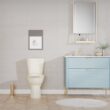 Project Source Pro-Flush Oyster Dual Flush Elongated Chair height 2-piece Toilet 12-in Rough-In WaterSense 1.6 GPF