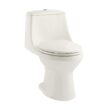 Project Source Laporte Oyster Dual Flush Elongated Chair height Soft Close 1-piece Toilet 12-in Rough-In WaterSense 1.6 GPF