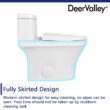 DeerValley Prism White Dual Flush Elongated Chair height Soft Close 1-piece Toilet 12-in Rough-In WaterSense 1.6 GPF