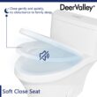 DeerValley Prism White Dual Flush Elongated Chair height Soft Close 1-piece Toilet 12-in Rough-In WaterSense 1.6 GPF