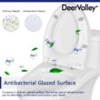 DeerValley Prism White Dual Flush Elongated Chair height Soft Close 1-piece Toilet 12-in Rough-In WaterSense 1.6 GPF
