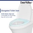 DeerValley Prism White Dual Flush Elongated Chair height Soft Close 1-piece Toilet 12-in Rough-In WaterSense 1.6 GPF