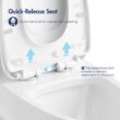 Eridanus Salerno Crisp White Dual Flush Elongated Chair height Soft Close 1-piece Toilet 12-in Rough-In WaterSense 1.6 GPF
