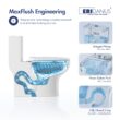 Eridanus Salerno Crisp White Dual Flush Elongated Chair height Soft Close 1-piece Toilet 12-in Rough-In WaterSense 1.6 GPF