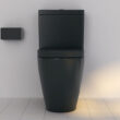Eridanus Turner Matte Black Dual Flush Elongated Chair height Soft Close 1-piece Toilet 12-in Rough-In WaterSense 1.6 GPF
