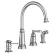 Moen Edison Spot Resist Stainless Single Handle Deck-mount Kitchen Faucet (Soap Dispenser Included) ( Side Sprayer Included )