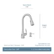 Moen Georgene Spot Resist Stainless Single Handle Deck-mount Touchless Pull-down Kitchen Faucet with Sprayer ( Deck Plate Included ) (Soap Dispenser Included)