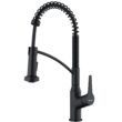 Karran Scottsdale Matte Black Single Handle Deck-mount Pull-down Kitchen Faucet with Sprayer