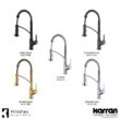 Karran Scottsdale Matte Black Single Handle Deck-mount Pull-down Kitchen Faucet with Sprayer