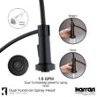 Karran Scottsdale Matte Black Single Handle Deck-mount Pull-down Kitchen Faucet with Sprayer