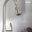 Moen Edwyn Matte Black Single Handle Deck-mount Pull-down Kitchen Faucet with Sprayer ( Deck Plate Included ) (Soap Dispenser Included)
