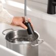 Moen Edwyn Matte Black Single Handle Deck-mount Pull-down Kitchen Faucet with Sprayer ( Deck Plate Included ) (Soap Dispenser Included)