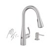 Moen Essie Spot Resist Stainless Single Handle Deck-mount Touchless Pull-down Kitchen Faucet with Sprayer (Soap Dispenser Included)