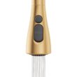 Moen Arlia Brushed Gold Single Handle Deck-mount Pull-down Kitchen Faucet with Sprayer ( Deck Plate Included )