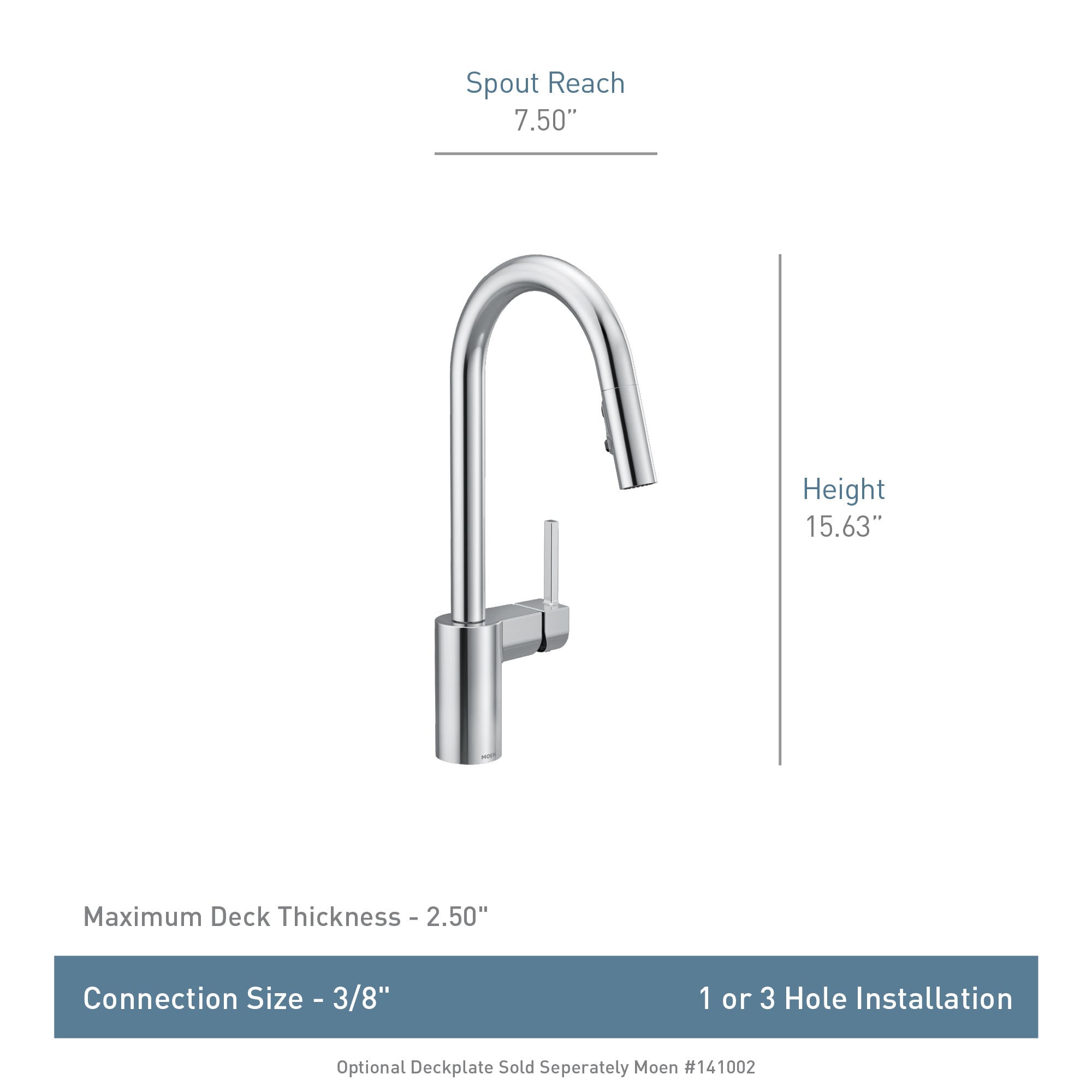 Moen Align Spot Resist Stainless Single Handle Deck-mount Pull-down Kitchen Faucet with Sprayer Moen Align Spot Resist Stainless Single Handle Deck-mount Pull-down Kitchen Faucet with Sprayer