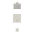 Origin 21 Veda Brushed Nickel 1-handle Single function 6-in Square Bathtub and shower Faucet with Valve