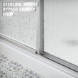 Sterling Deluxe Silver 54-in to 60-in W x 70-in H Framed Bypass Sliding Shower door 1/8-in Thick Rain Glass Sterling Deluxe Silver 54-in to 60-in W x 70-in H Framed Bypass Sliding Shower door 1/8-in Thick Rain Glass