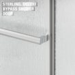 Sterling Deluxe Silver 54-in to 60-in W x 70-in H Framed Bypass Sliding Shower door 1/8-in Thick Rain Glass Sterling Deluxe Silver 54-in to 60-in W x 70-in H Framed Bypass Sliding Shower door 1/8-in Thick Rain Glass