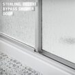 Sterling Deluxe Silver 54-in to 60-in W x 70-in H Framed Bypass Sliding Shower door 1/8-in Thick Rain Glass Sterling Deluxe Silver 54-in to 60-in W x 70-in H Framed Bypass Sliding Shower door 1/8-in Thick Rain Glass