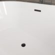 Vanity Art 29.5-in x 59-in White/Oil Rubbed Bronze Acrylic Oval Freestanding Soaking bathtub ( Center Drain )