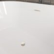 Vanity Art 29.2-in x 54-in White/Brushed Nickel Acrylic Oval Freestanding Soaking bathtub ( Center Drain )