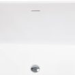 AKDY Freestanding Bathtub 28.7-in x 53.9-in Glossy White Acrylic Oval Freestanding Soaking bathtub with Drain ( Center Drain )