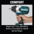 Makita 18V LXT Lithium-Ion Brushless Cordless High Torque 1/2 in. Sq. Drive Utility Impact Wrench (Tool Only) XWT08XVZ