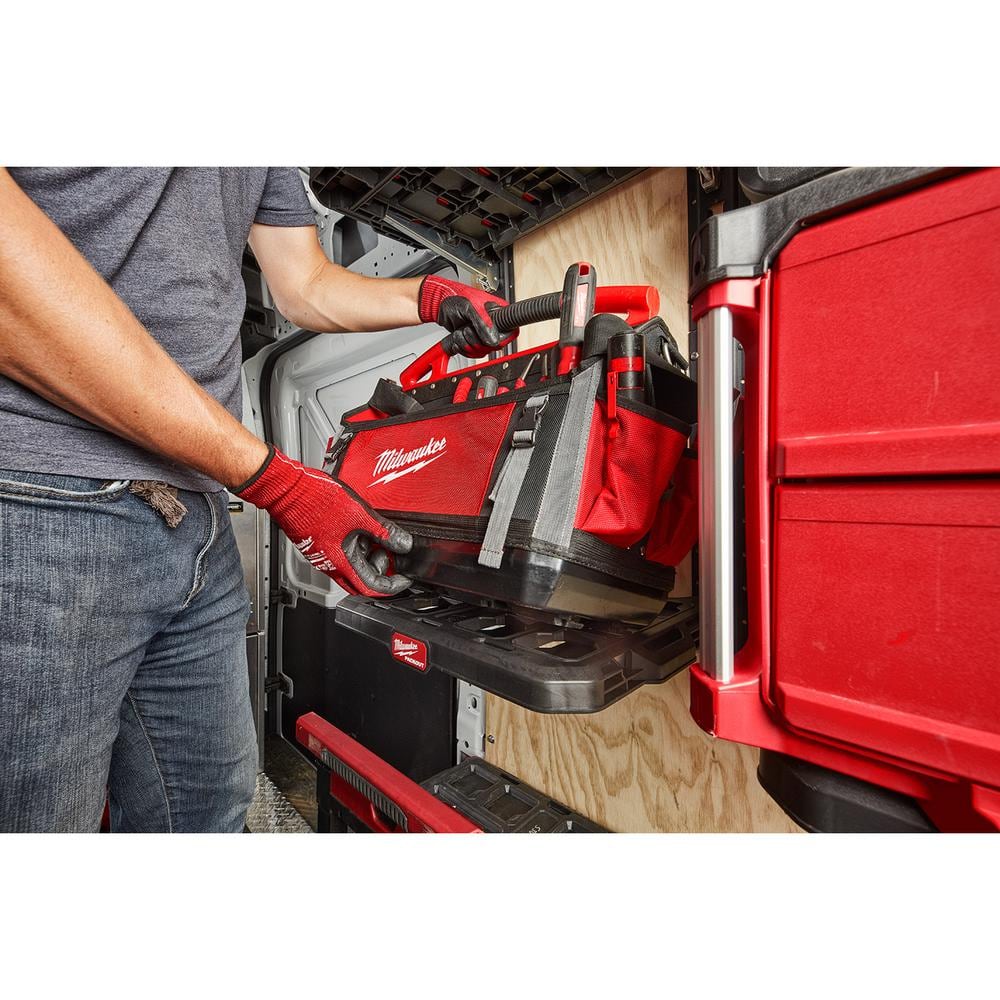 Milwaukee PACKOUT 22.3 in. Black Resin Racking Kit with Metal Reinforced Frame and Integrated Handle 48-22-8480