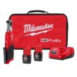 Milwaukee M12 FUEL 12V Lithium-Ion Brushless Cordless High Speed 3/8 in. Ratchet Kit w/(2) Batteries, Charger and Bag 2567-22