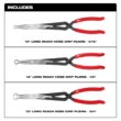 Milwaukee Long Needle Nose Pliers Set with Hose Grip and Slip Resistant Grip (3-Piece) 48-22-6563 Milwaukee Long Needle Nose Pliers Set with Hose Grip and Slip Resistant Grip (3-Piece) 48-22-6563