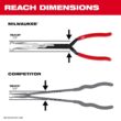 Milwaukee Long Needle Nose Pliers Set with Hose Grip and Slip Resistant Grip (3-Piece) 48-22-6563 Milwaukee Long Needle Nose Pliers Set with Hose Grip and Slip Resistant Grip (3-Piece) 48-22-6563