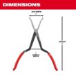 Milwaukee Long Needle Nose Pliers Set with Hose Grip and Slip Resistant Grip (3-Piece) 48-22-6563 Milwaukee Long Needle Nose Pliers Set with Hose Grip and Slip Resistant Grip (3-Piece) 48-22-6563