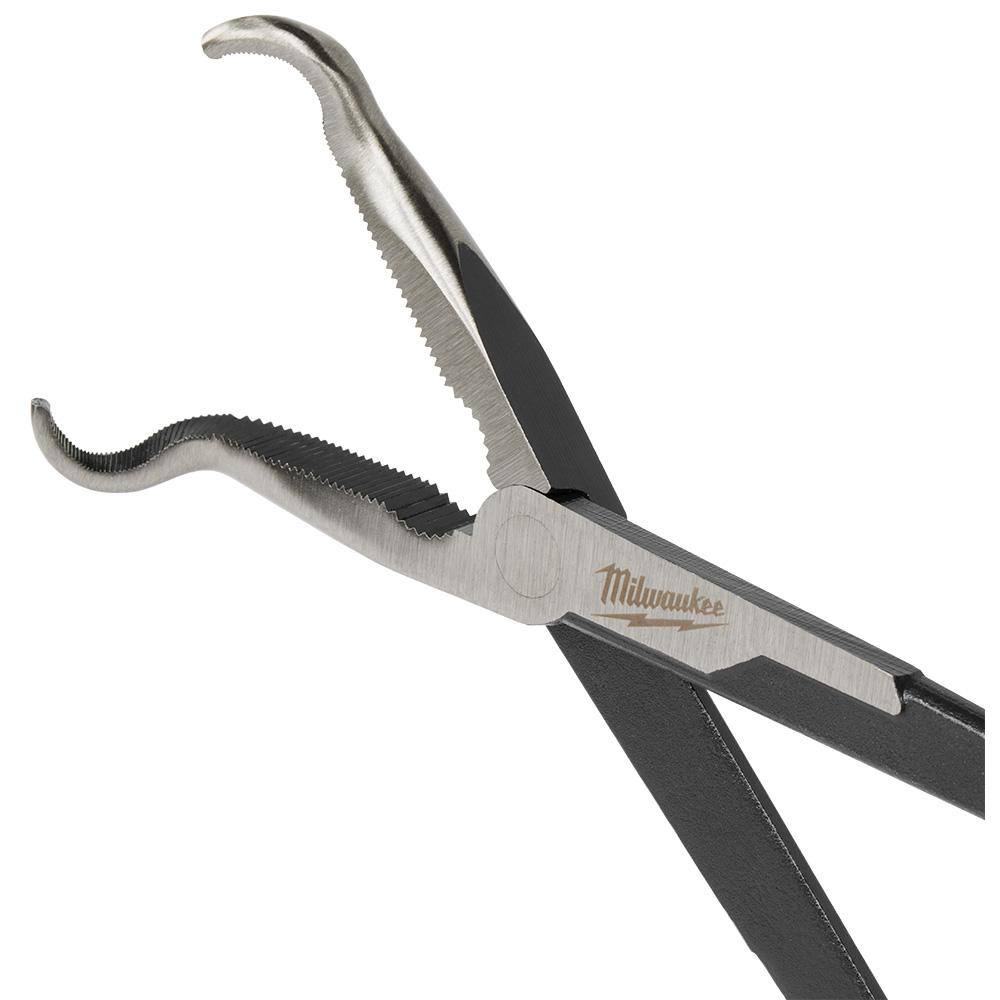 Milwaukee Long Needle Nose Pliers Set with Hose Grip and Slip Resistant Grip (3-Piece) 48-22-6563 Milwaukee Long Needle Nose Pliers Set with Hose Grip and Slip Resistant Grip (3-Piece) 48-22-6563