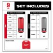Milwaukee SHOCKWAVE Impact-Duty 1/2 in. Drive Deep SAE & Metric Lug Nut Impact Socket Set (9-Piece) 49-66-7832 Milwaukee SHOCKWAVE Impact-Duty 1/2 in. Drive Deep SAE & Metric Lug Nut Impact Socket Set (9-Piece) 49-66-7832