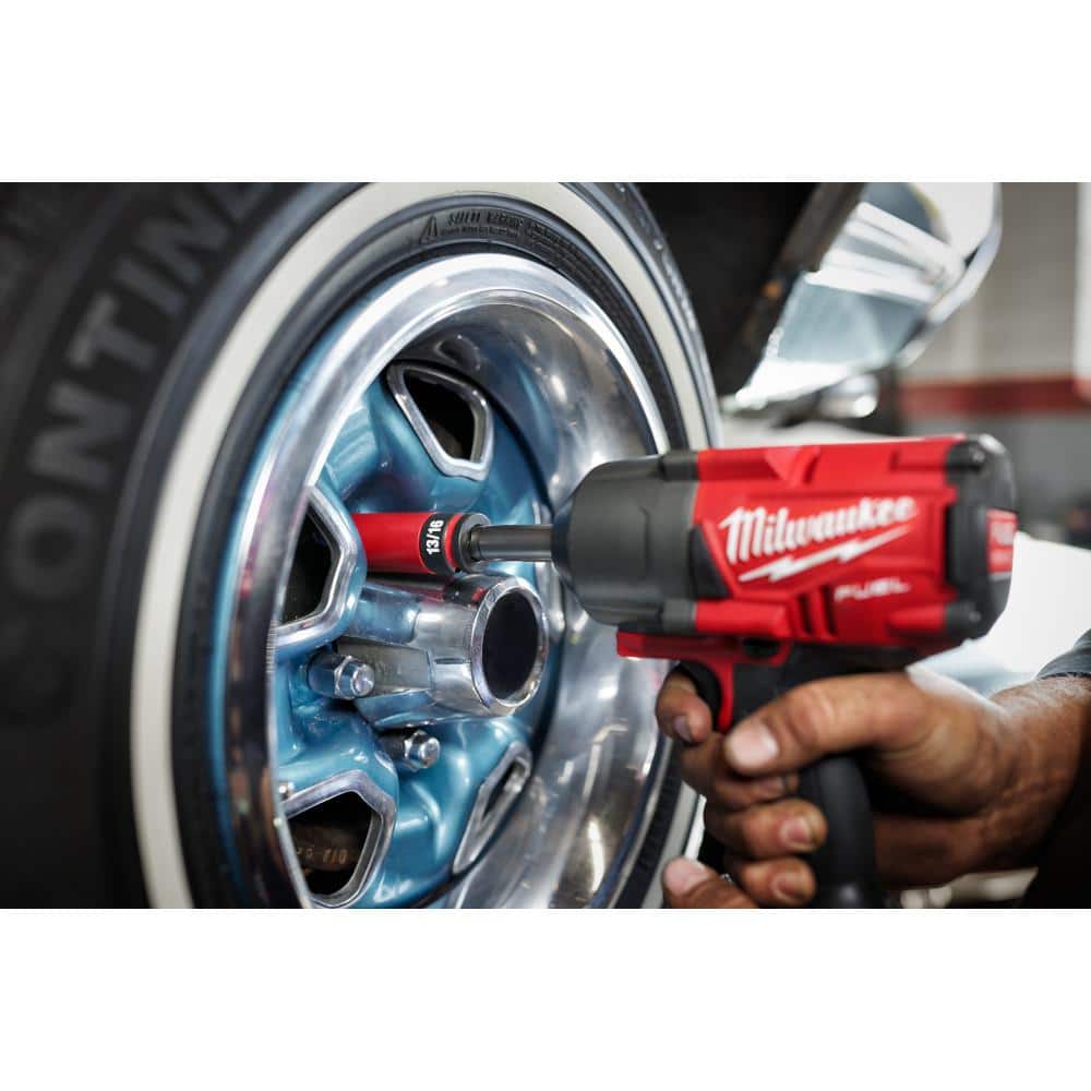 Milwaukee SHOCKWAVE Impact-Duty 1/2 in. Drive Deep SAE & Metric Lug Nut Impact Socket Set (9-Piece) 49-66-7832 Milwaukee SHOCKWAVE Impact-Duty 1/2 in. Drive Deep SAE & Metric Lug Nut Impact Socket Set (9-Piece) 49-66-7832