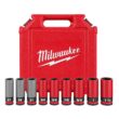 Milwaukee SHOCKWAVE Impact-Duty 1/2 in. Drive Deep SAE & Metric Lug Nut Impact Socket Set (9-Piece) 49-66-7832 Milwaukee SHOCKWAVE Impact-Duty 1/2 in. Drive Deep SAE & Metric Lug Nut Impact Socket Set (9-Piece) 49-66-7832