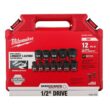 Milwaukee SHOCKWAVE 1/2 in. Drive SAE 6 Point Impact Socket Set (12-Piece) 49-66-7010