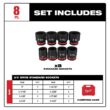 Milwaukee SHOCKWAVE 3/4 in. Drive SAE 6 Point Impact Socket Set (8-Piece) 49-66-7017