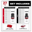 Milwaukee SHOCKWAVE Impact-Duty 1/2 in. Drive Metric and SAE Standard Impact PACKOUT Socket Set (27-Piece) 49-66-6804 Milwaukee SHOCKWAVE Impact-Duty 1/2 in. Drive Metric and SAE Standard Impact PACKOUT Socket Set (27-Piece) 49-66-6804