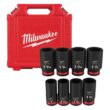 Milwaukee SHOCKWAVE 3/4 in. Drive SAE Deep Well Impact 6 Point Impact Socket Set (8-Piece) 49-66-7018