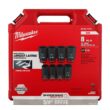 Milwaukee SHOCKWAVE 3/4 in. Drive SAE Deep Well Impact 6 Point Impact Socket Set (8-Piece) 49-66-7018