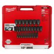 Milwaukee SHOCKWAVE 1/2 in. Drive Metric 6 Point Impact Socket Set (29-Piece) 49-66-7015