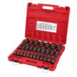 Milwaukee SHOCKWAVE 1/2 in. Drive Metric 6 Point Impact Socket Set (29-Piece) 49-66-7015