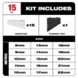 Milwaukee 144-Position Flex-Head Ratcheting Combination Wrench Set Metric (15-Piece) 48-22-9513