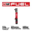 Milwaukee M12 FUEL 12V Lithium-Ion Brushless Cordless 1/2 in. Right Angle Impact Wrench Kit with Two 2.0 Ah Batteries 2565-22