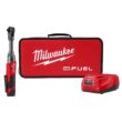 Milwaukee M12 FUEL 12V Lithium-Ion Brushless Cordless 3/8 in. Extended Reach Ratchet Kit with One 2.0 Ah Batteries 2560-21